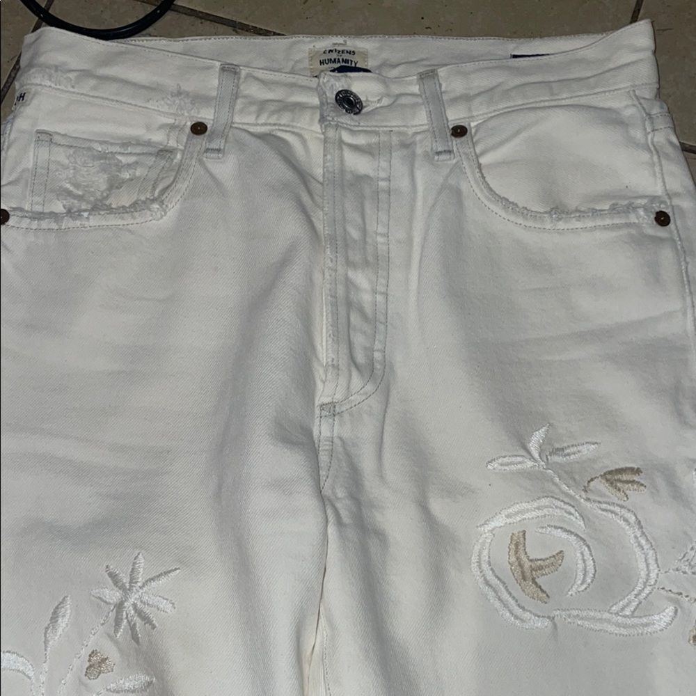 Citizens Of Humanity White High Rise Jeans